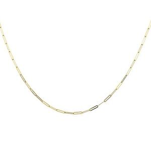 10K Yellow Gold 1.7MM Paperclip 20 Inch Chain